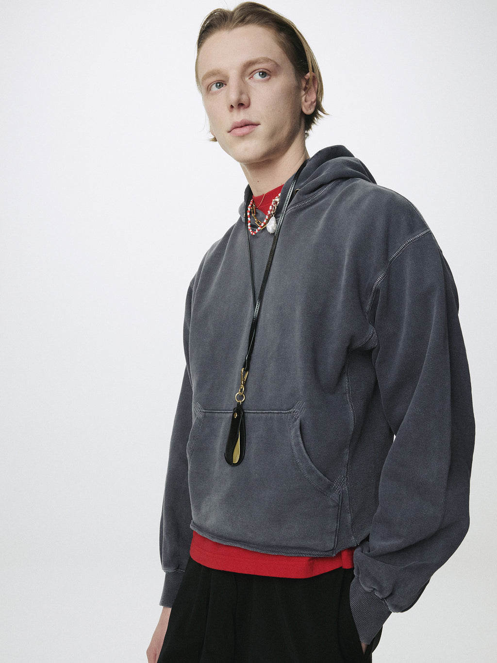 Tonywack - Garment Dyed Raw Edge Hoodie (Faded Ink) product image 7 | TRAB K-Fashion Australia
