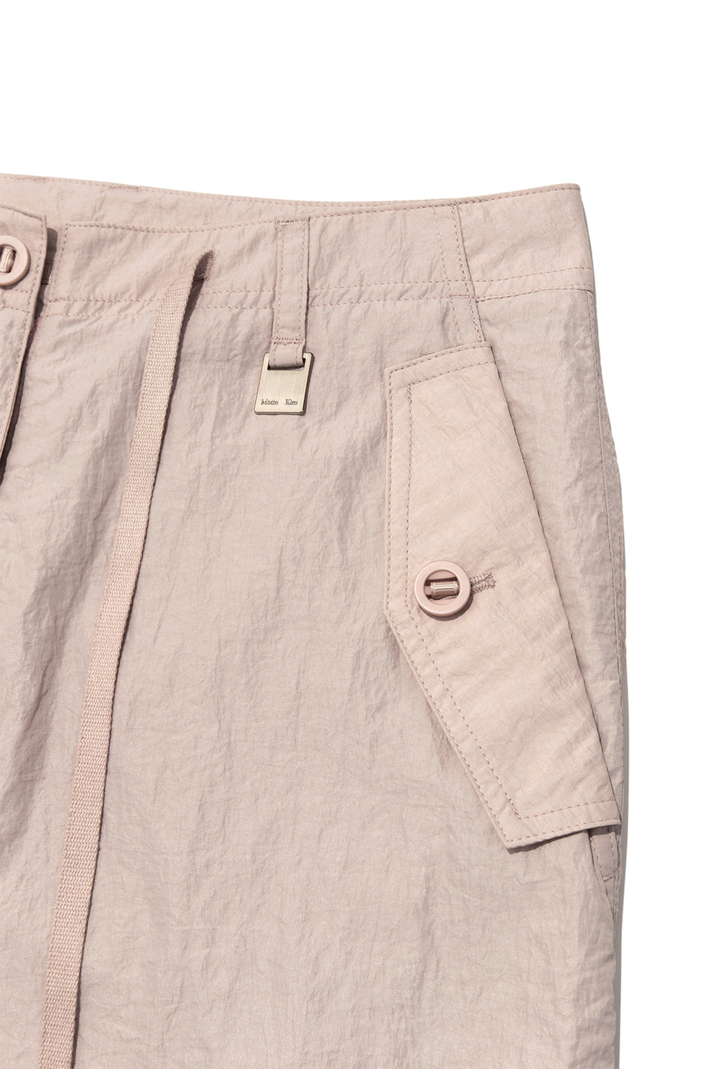Matin Kim - String Nylon Cargo Pants (Light Pink) product image 4 | TRAB K-Fashion Australia