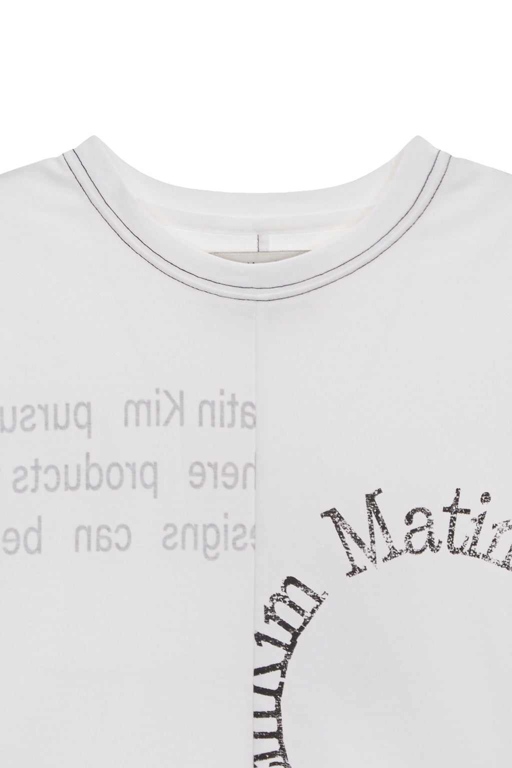 Matin Kim - Print Mixed Crop Top (White) product image 3 | TRAB K-Fashion Australia