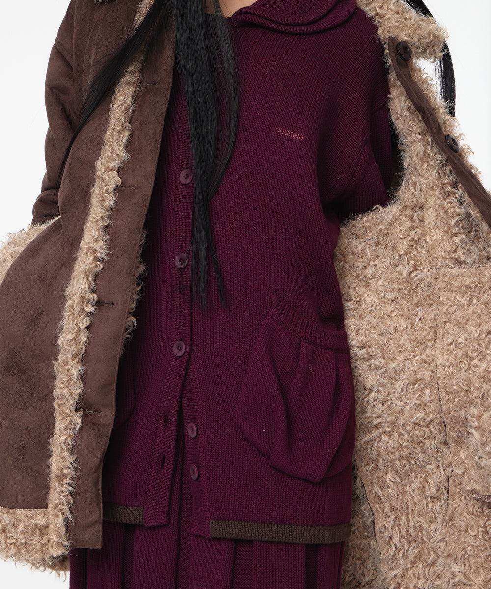 Coyseio - Hairy Suede Mustang Jacket (Brown) product image 10 | TRAB K-Fashion Australia