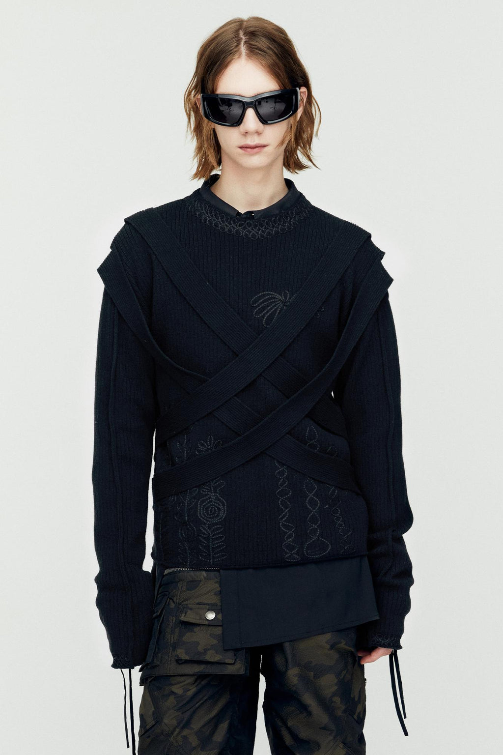Andersson Bell - Harness Crew-Neck Sweater (Black) product image 6 | TRAB K-Fashion Australia