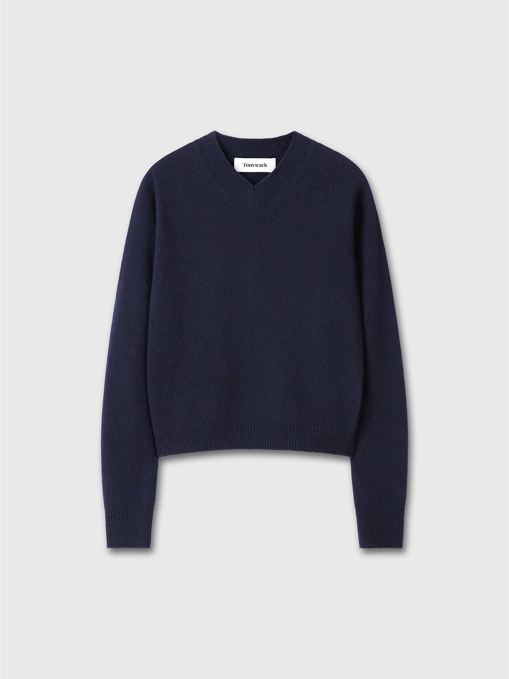 Tonywack - Cropped V-Neck Wool Sweater (Navy) product image 8 | TRAB K-Fashion Australia