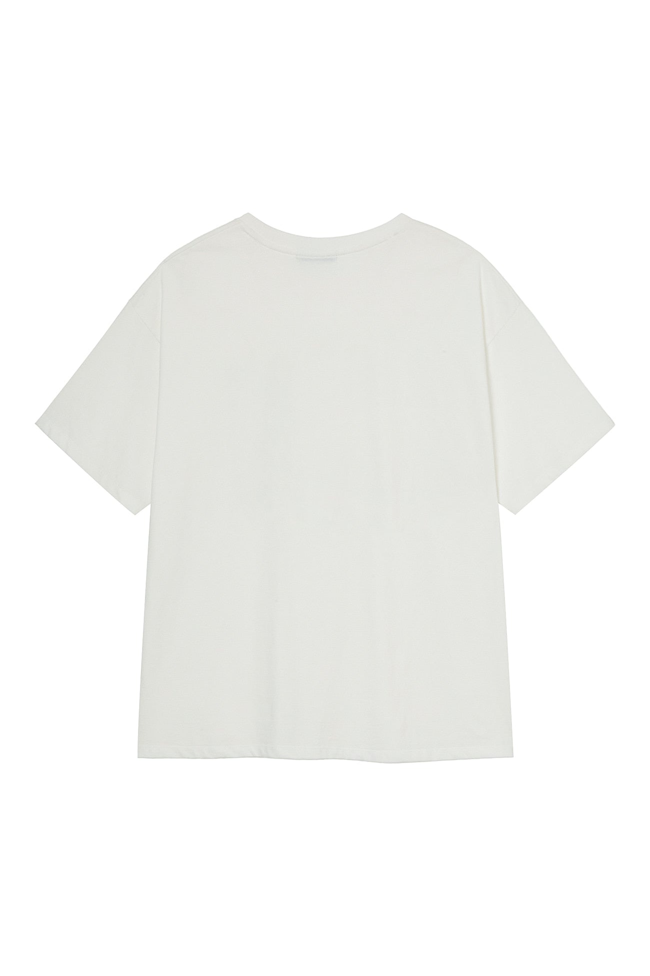 Deinet - D Lettering Graphic Oversized T-Shirt (White) product image 2 | TRAB K-Fashion Australia
