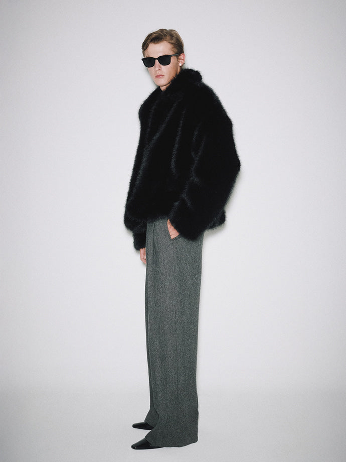 Tonywack - Deep Tuck Wide-Leg Trousers (Grey) product image 7 | TRAB K-Fashion Australia