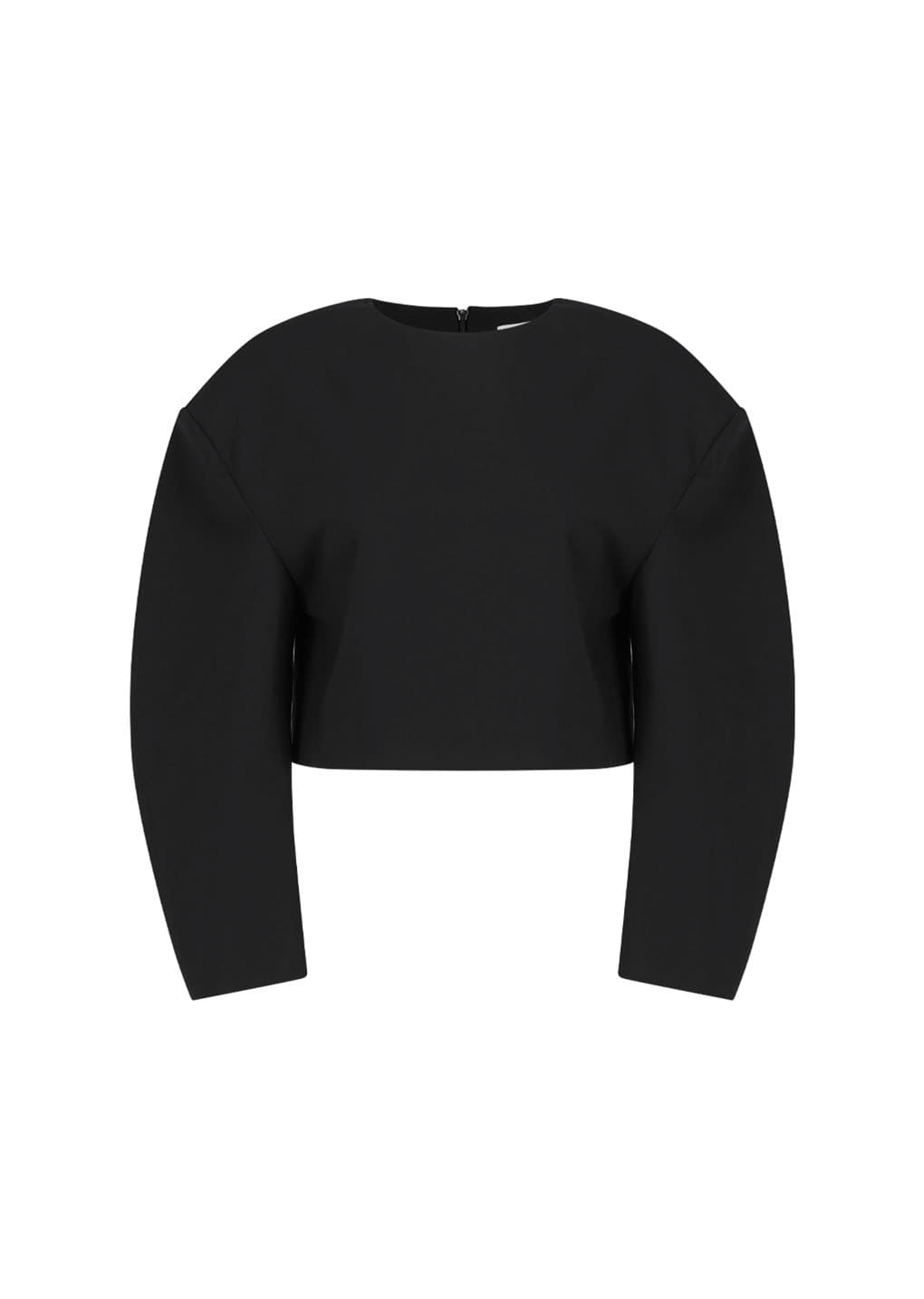 Amomento - Curved Crop Top (Black) product image 4 | TRAB K-Fashion Australia