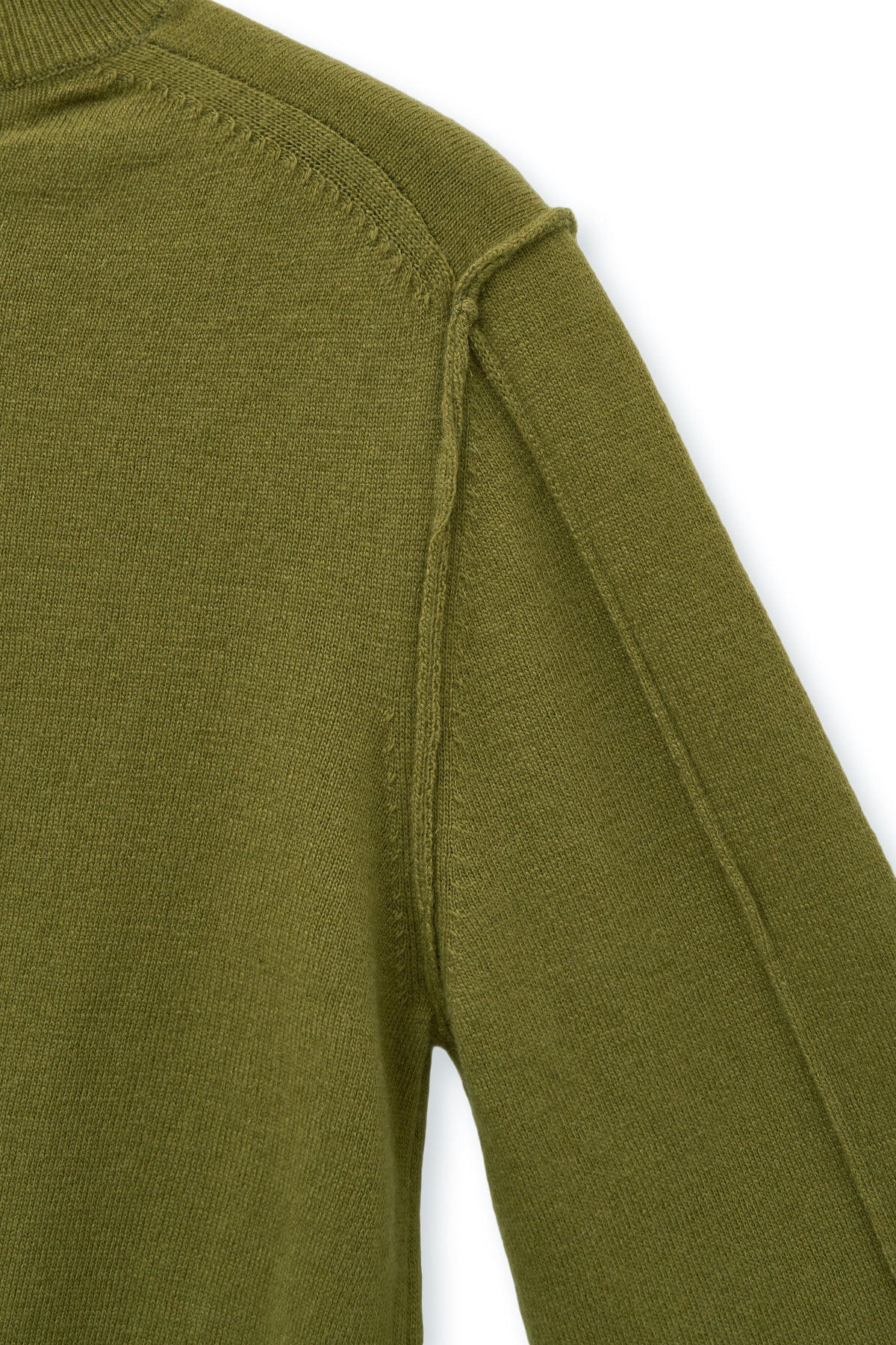 Matin Kim - Cashmere Blended Round Knit Pullover (Olive) product image 4 | TRAB K-Fashion Australia