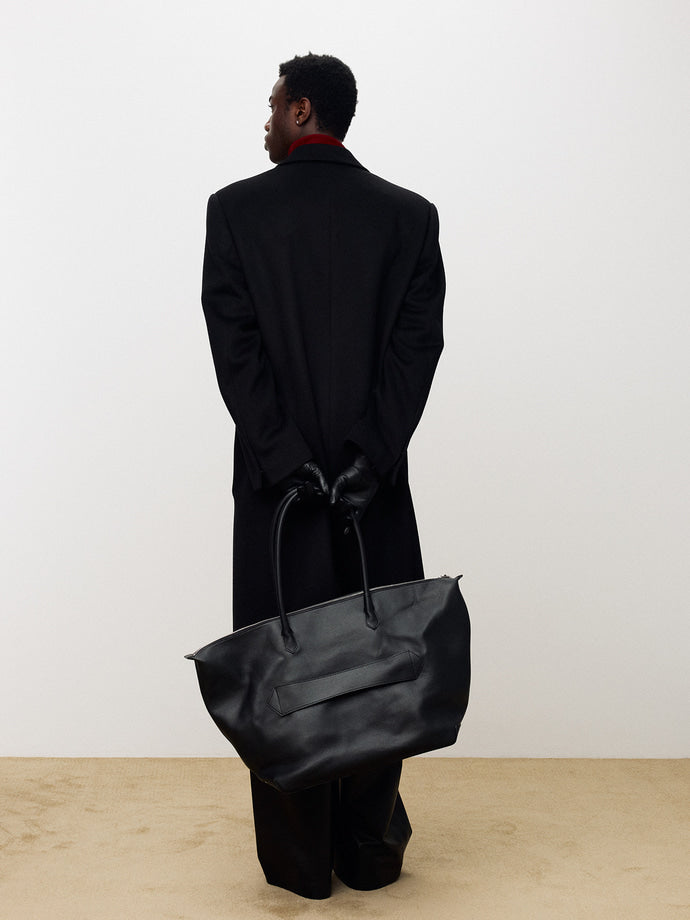 Tonywack - Wool And Cashmere Tailored Wrap Coat (Black) product image 5 | TRAB K-Fashion Australia