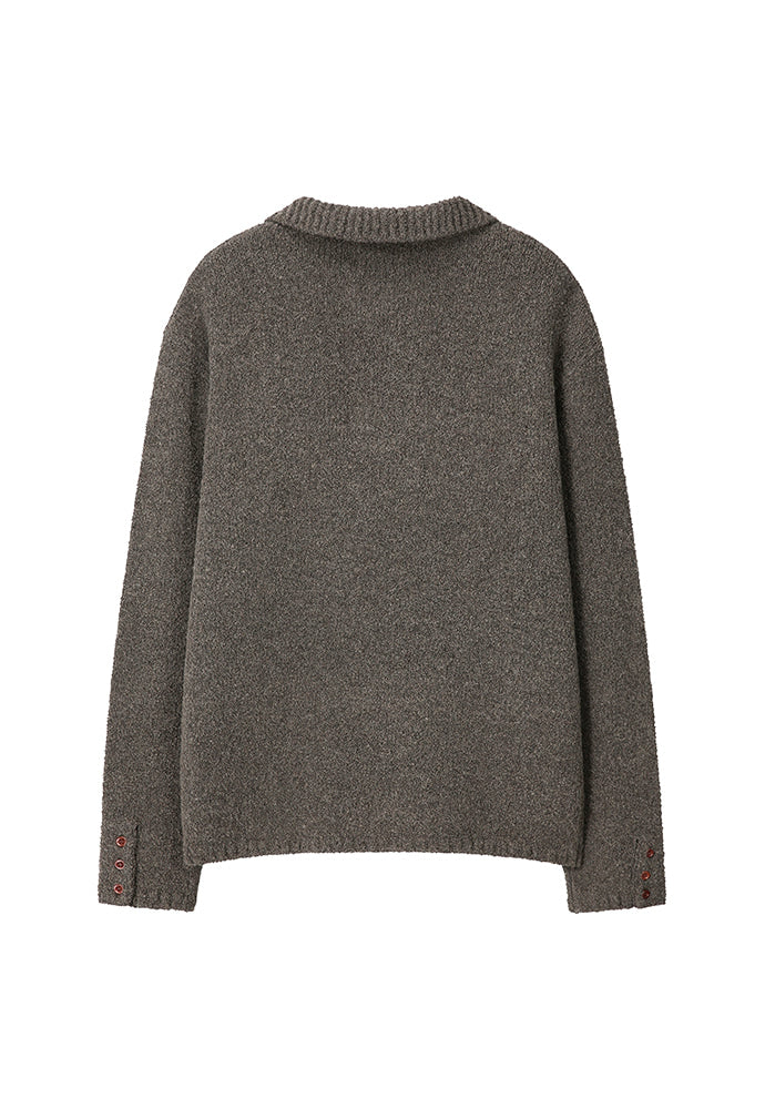 Art if acts - Alpaca Blended Button Down Turtle Neck Knit (Vintage Wood) product image 9 | TRAB K-Fashion Australia