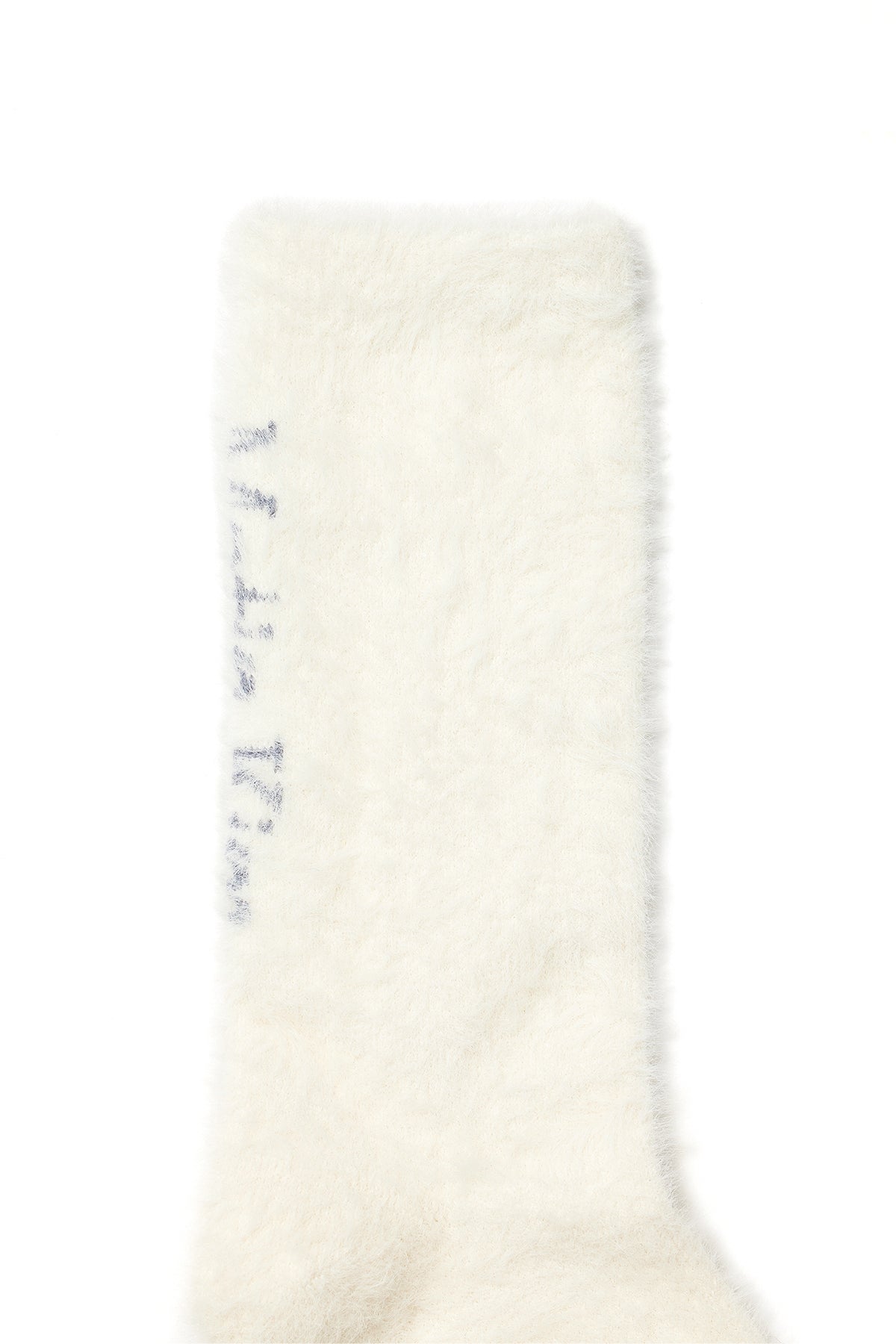 Matin Kim - Hairy Fur Crew Socks (Ivory) product image 3 | TRAB K-Fashion Australia