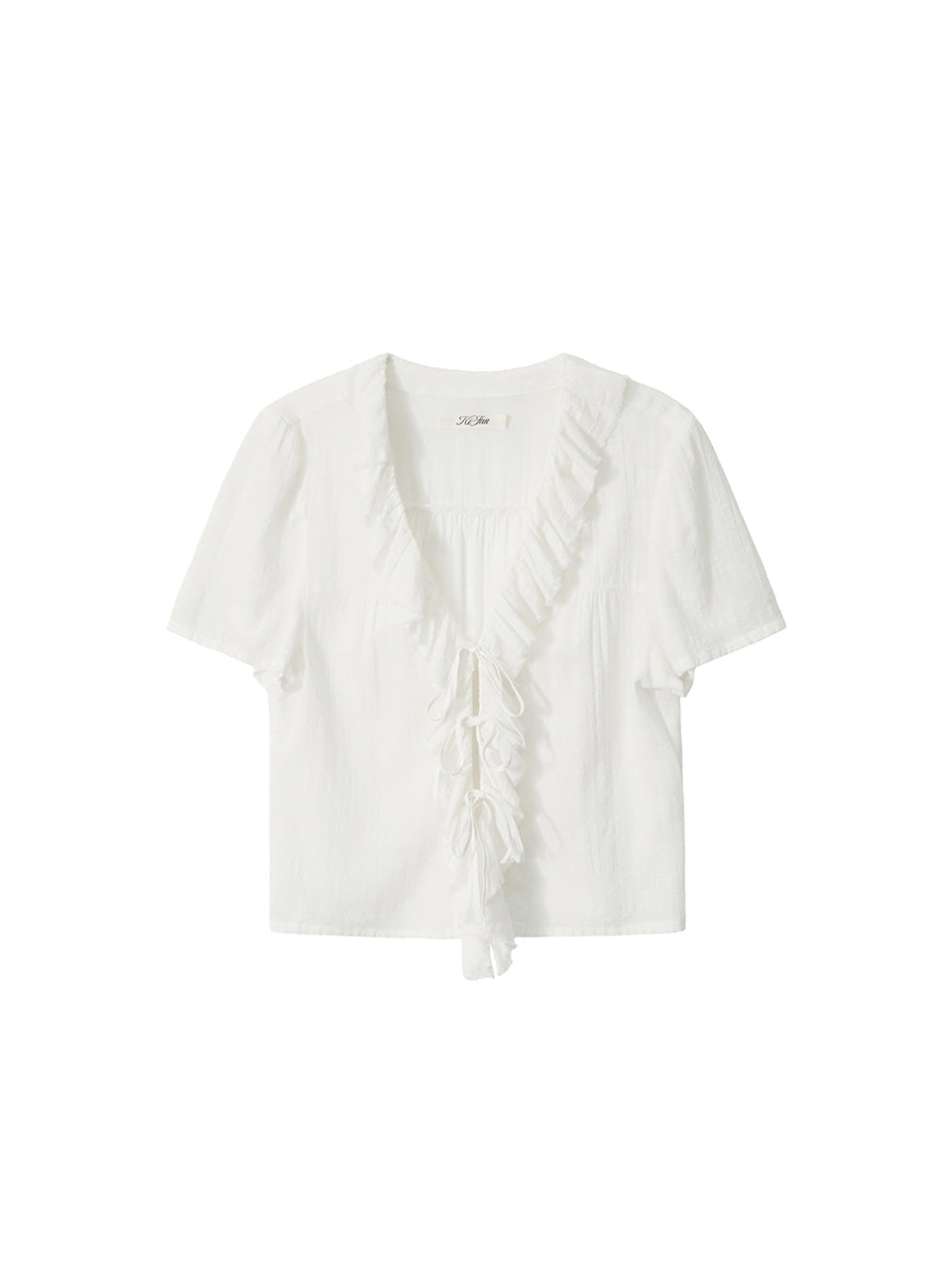Kijun - Cotton Ruffle Blouse (Off-White) product image 9 | TRAB K-Fashion Australia