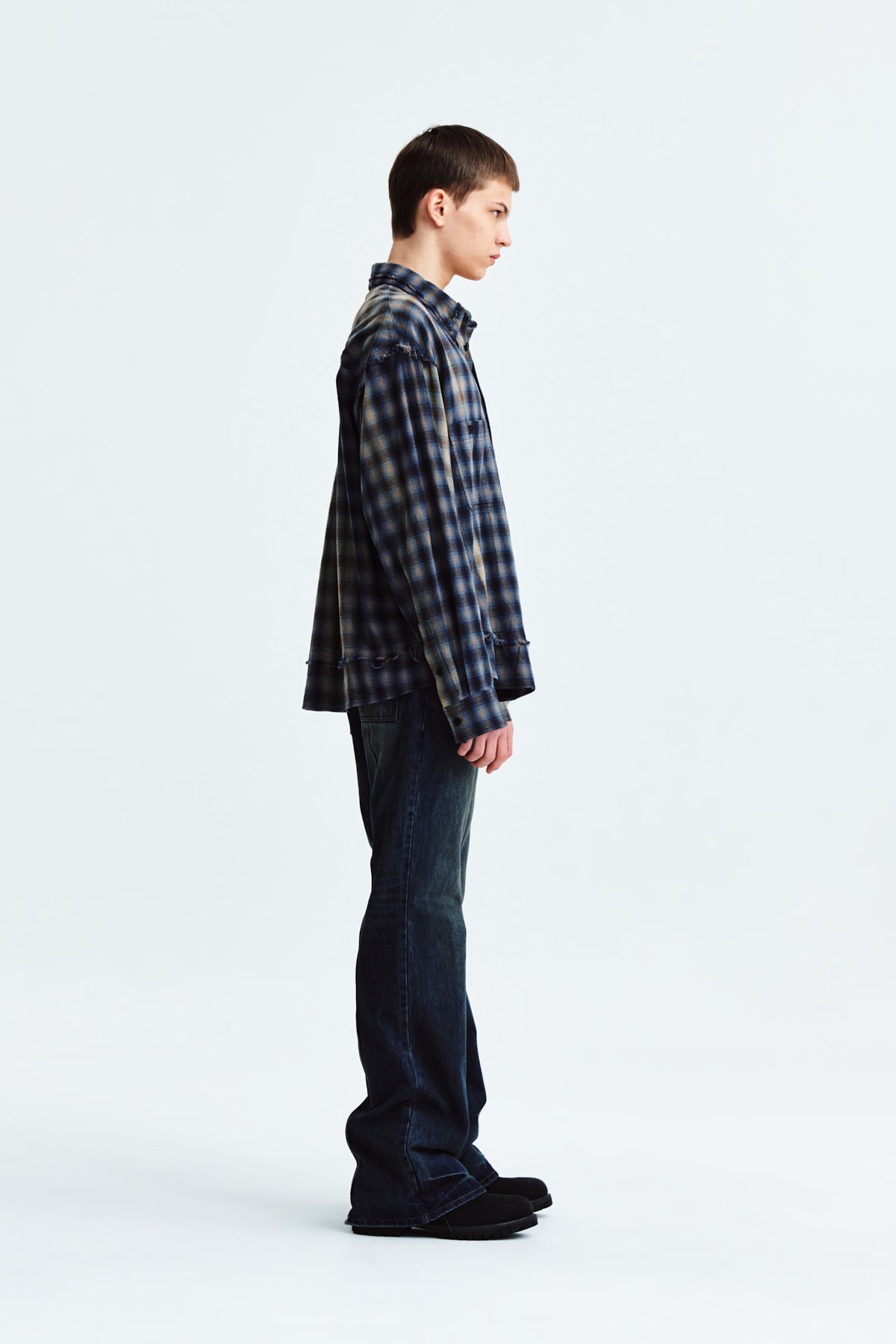 Matin Kim - Lowrise Boots Cut Denim Pants (Blue) product image 6 | TRAB K-Fashion Australia