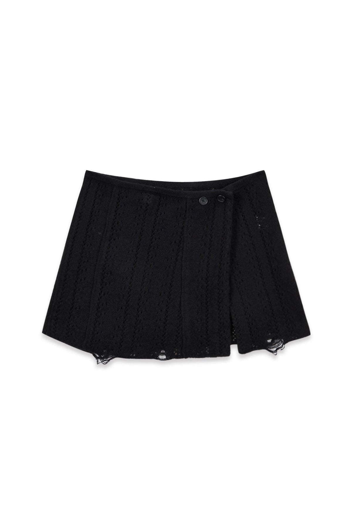 Matin Kim - Punching Wrap Mini Skirt (Black) product image 1 | TRAB K-Fashion Australia