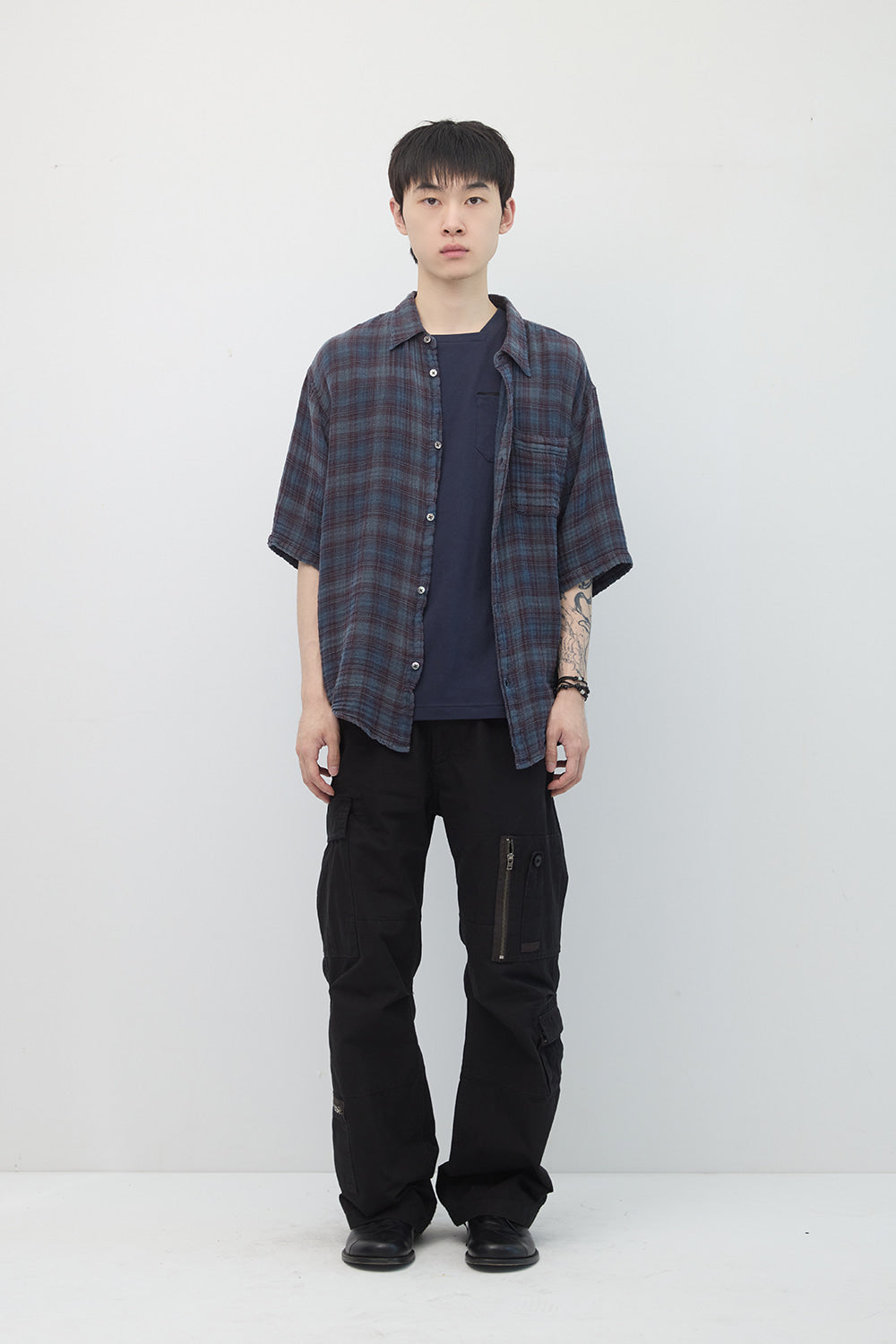 Hatchingroom - Double Face Shirt (Over Dyed Blue/Red) product image 9 | TRAB K-Fashion Australia
