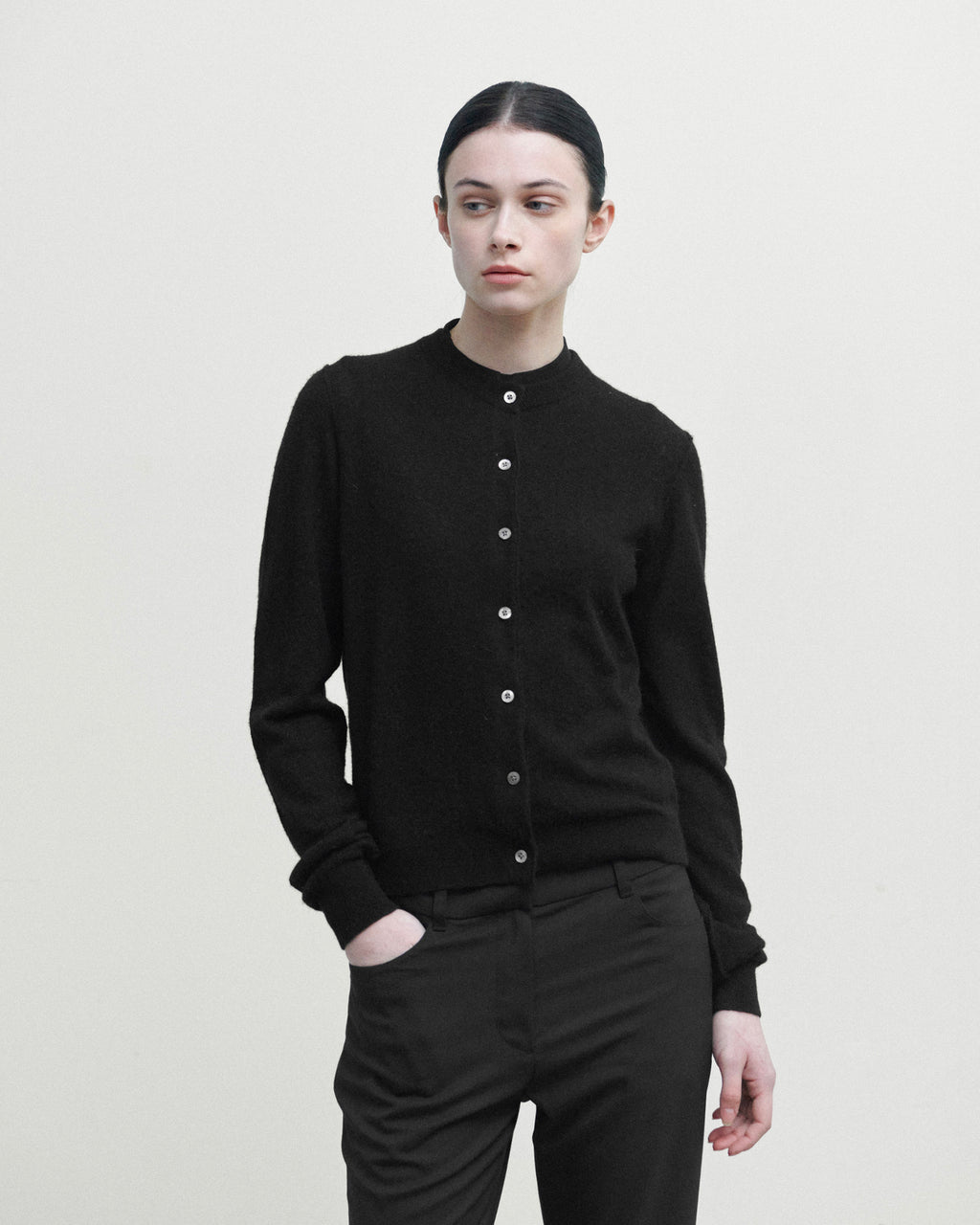 Brownyard - Soft Round Cardigan (Black) product image 1 | TRAB K-Fashion Australia