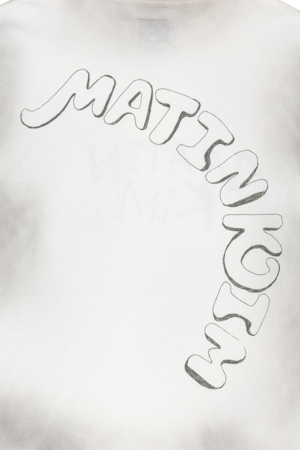 Matin Kim - Vintage Graffiti Logo Top (White) product image 6 | TRAB K-Fashion Australia