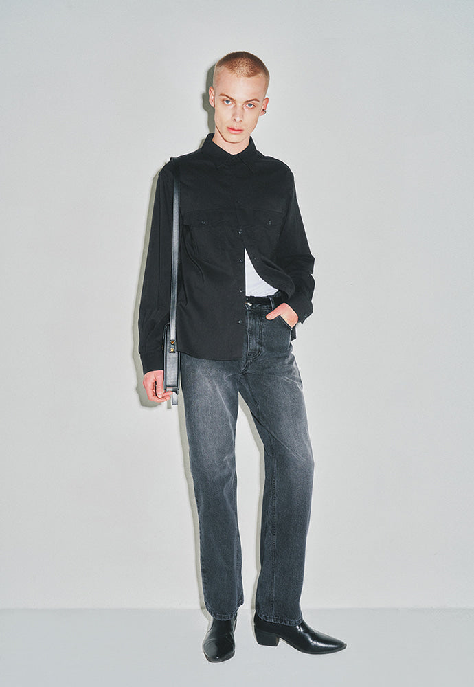 Tonywack - Soft Brushed C/R Western Shirt (Midnight Black) product image 3 | TRAB K-Fashion Australia