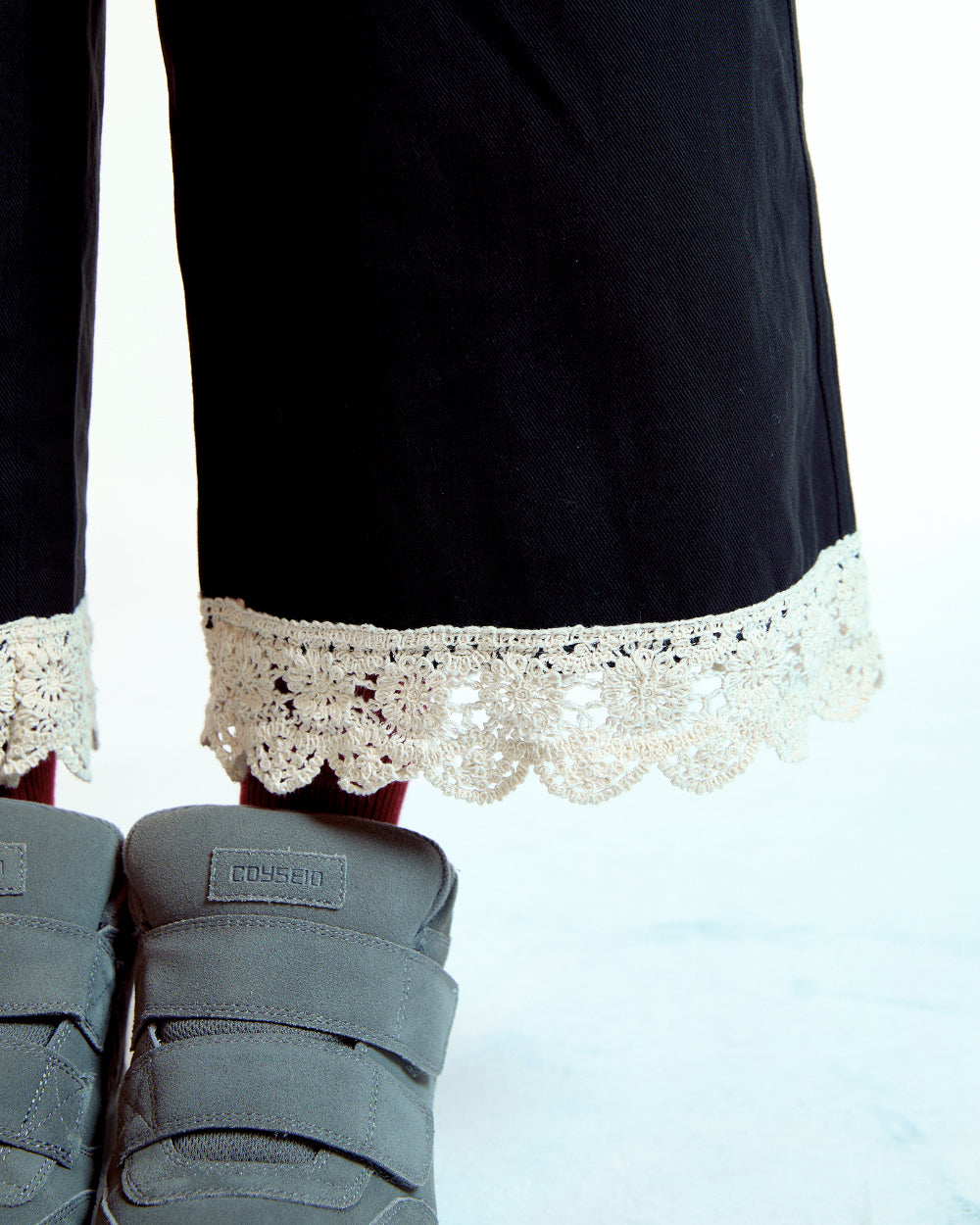 Coyseio - Knit Lace Pants (Black) product image 4 | TRAB K-Fashion Australia