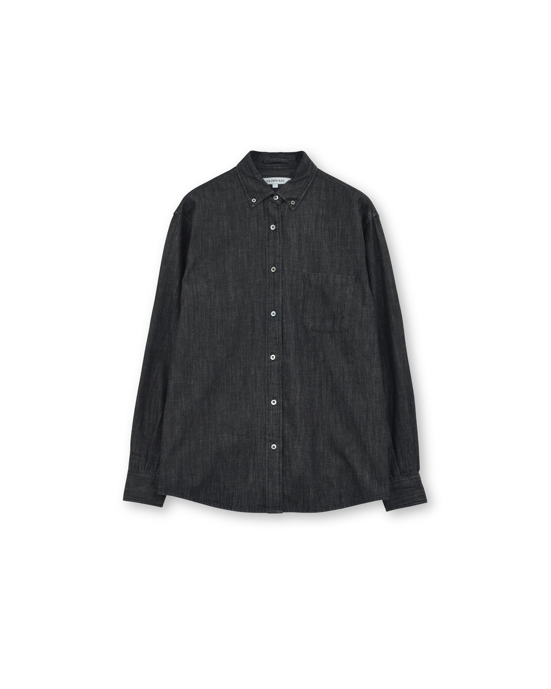 Brownyard - Button Down Denim Shirt (Black) product image 3 | TRAB K-Fashion Australia