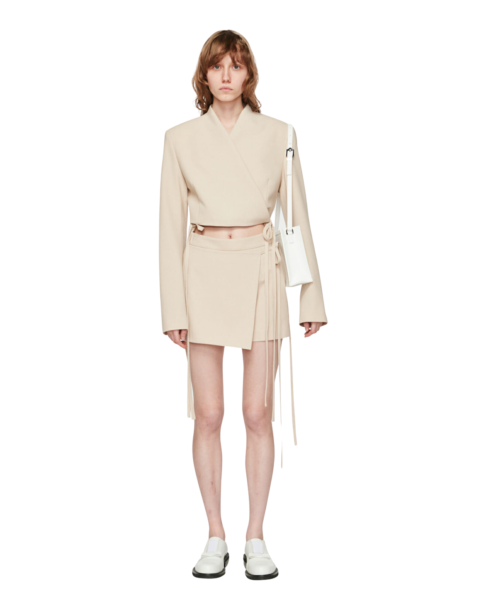 Kimhe Kim - Wrapped Tied Pants Skirt (Beige) product image 1 | TRAB K-Fashion Australia