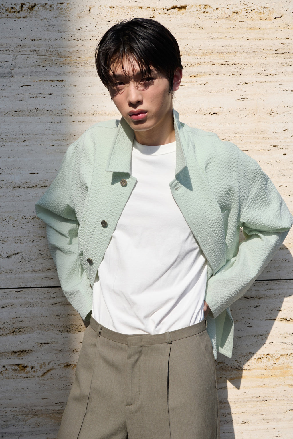 STU - Seersucker Jacket (Mint) product image 3 | TRAB K-Fashion Australia