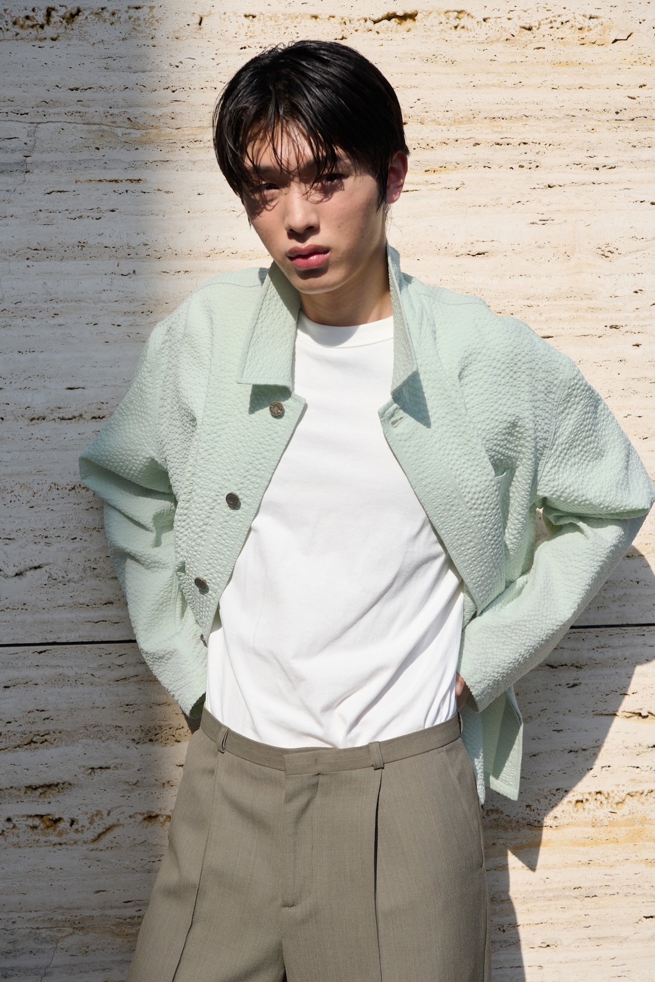 STU - Seersucker Jacket (Mint) product image 3 | TRAB K-Fashion Australia
