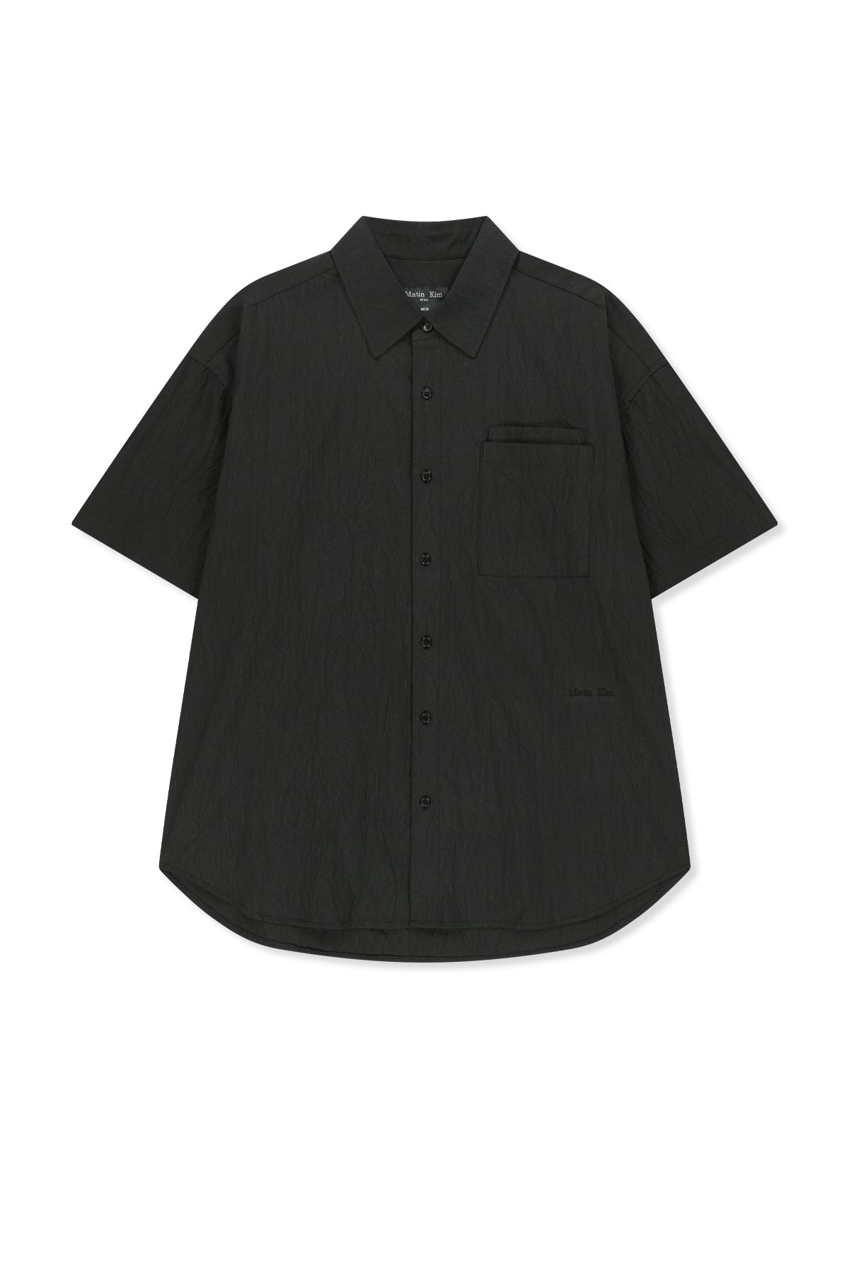 Matin Kim - Small Logo Over Fit Shirt (Charcoal) product image 1 | TRAB K-Fashion Australia
