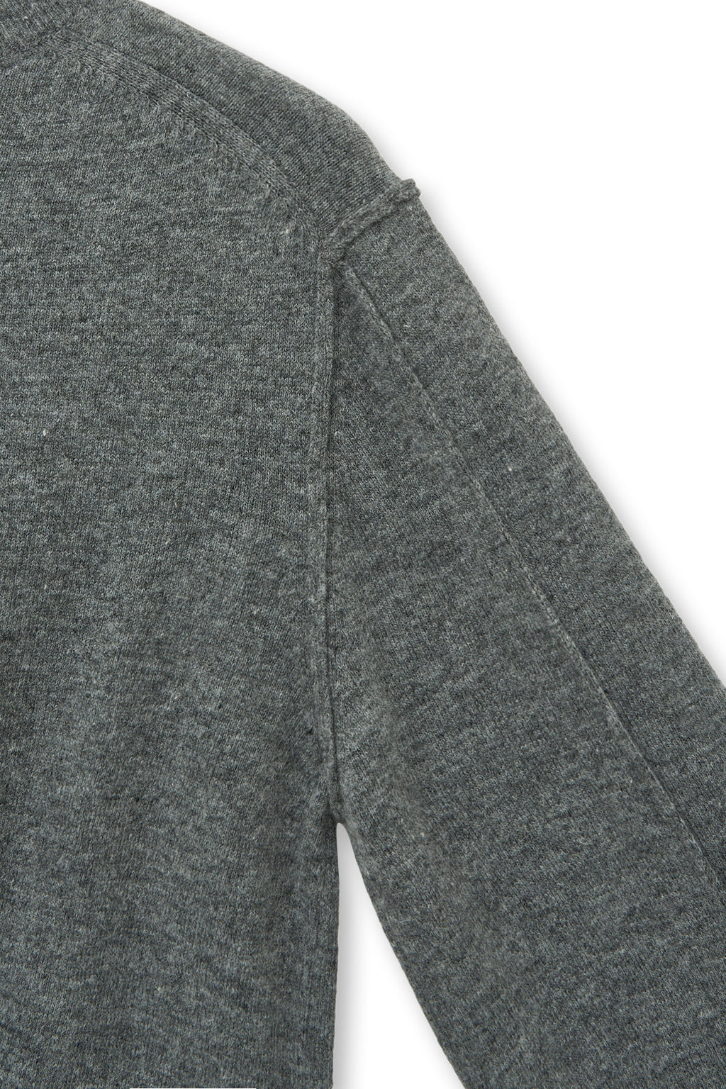 Matin Kim - Cashmere Blended Round Knit Pullover (Grey) product image 4 | TRAB K-Fashion Australia