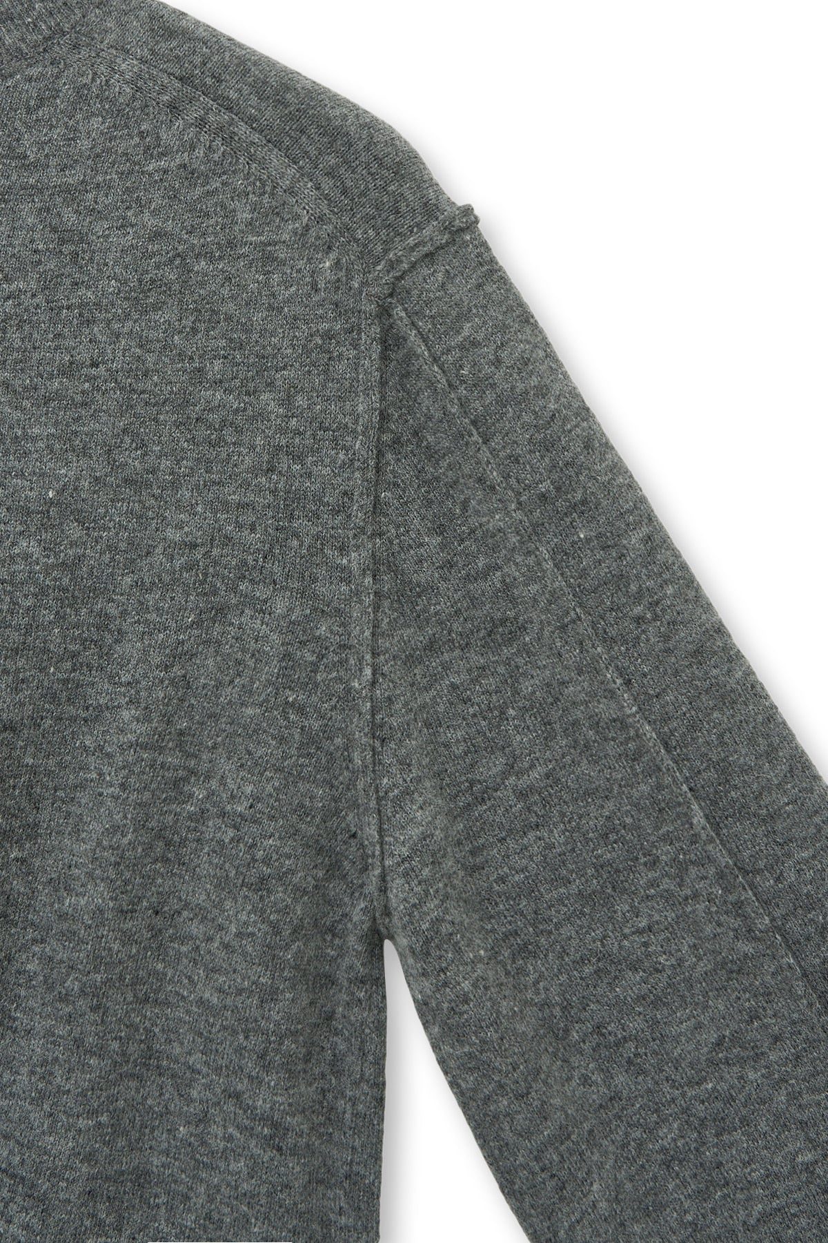 Matin Kim - Cashmere Blended Round Knit Pullover (Grey) product image 4 | TRAB K-Fashion Australia