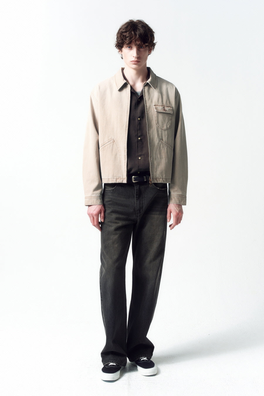 Insilence - Garment Dyed Drizzler Jacket (Faded Beige) product image 5 | TRAB K-Fashion Australia