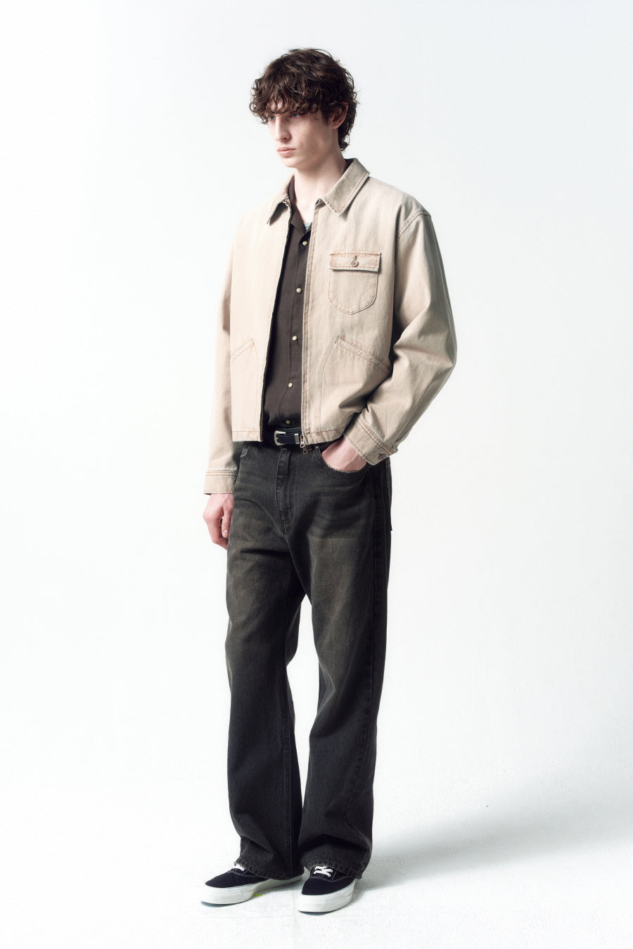 Insilence - Garment Dyed Drizzler Jacket (Faded Beige) product image 6 | TRAB K-Fashion Australia