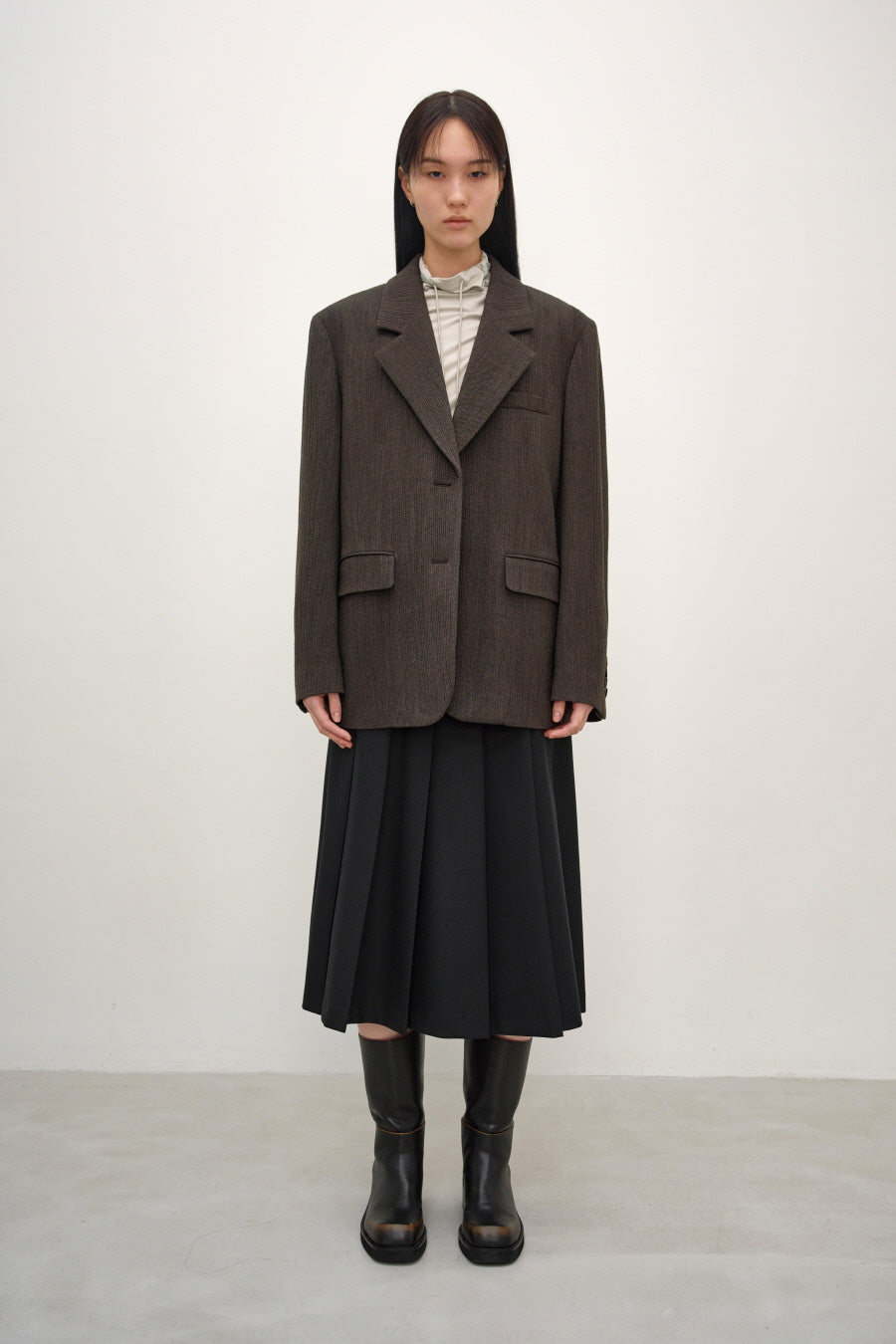 Insilence - Oversize Wool Blazer (Brown) product image 3 | TRAB K-Fashion Australia