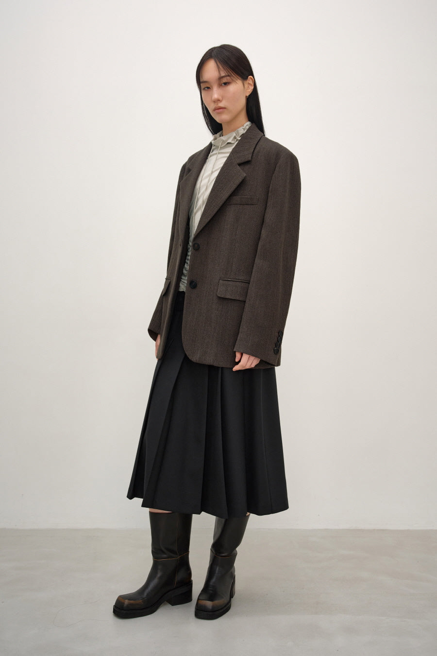 Insilence - Oversize Wool Blazer (Brown) product image 4 | TRAB K-Fashion Australia