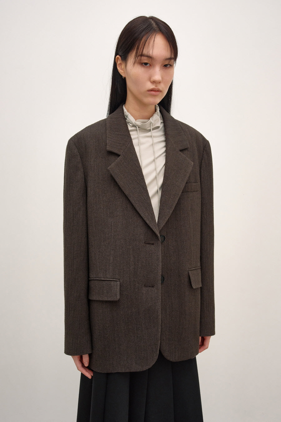 Insilence - Oversize Wool Blazer (Brown) product image 1 | TRAB K-Fashion Australia