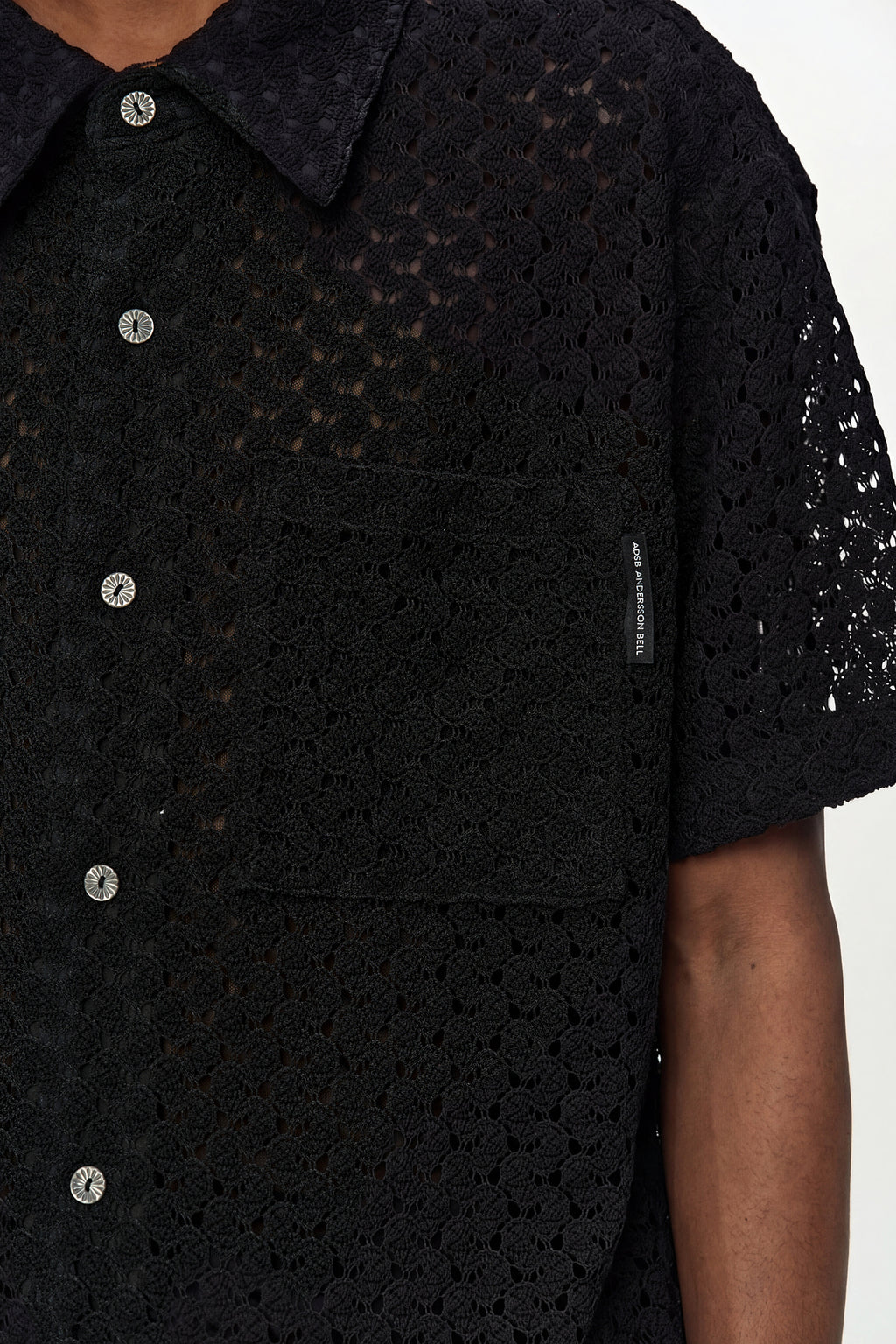 Andersson Bell - Tres Sheer Knitted Shirt (Black) product image 6 | TRAB K-Fashion Australia