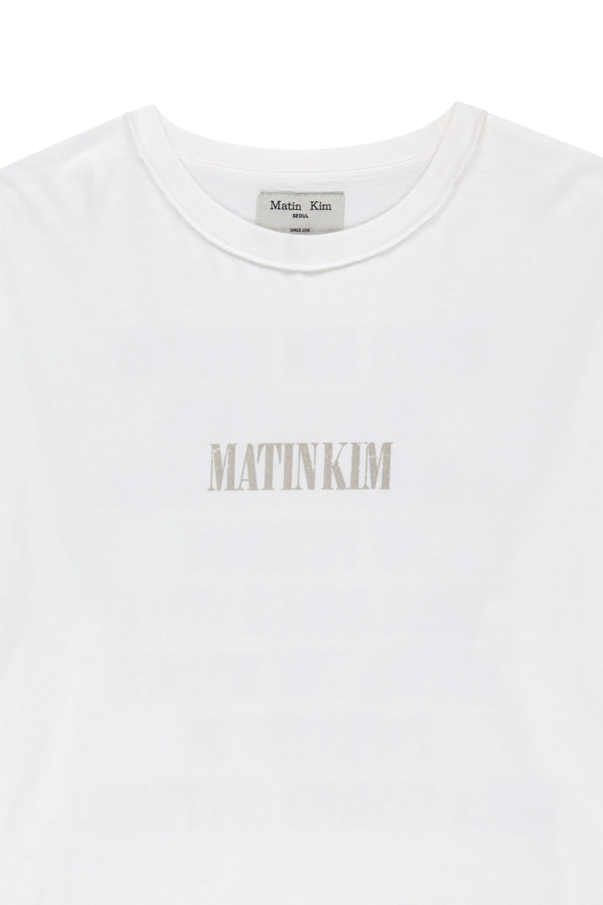 Matin Kim - Vintage Lettering Graffiti Top (White) product image 3 | TRAB K-Fashion Australia