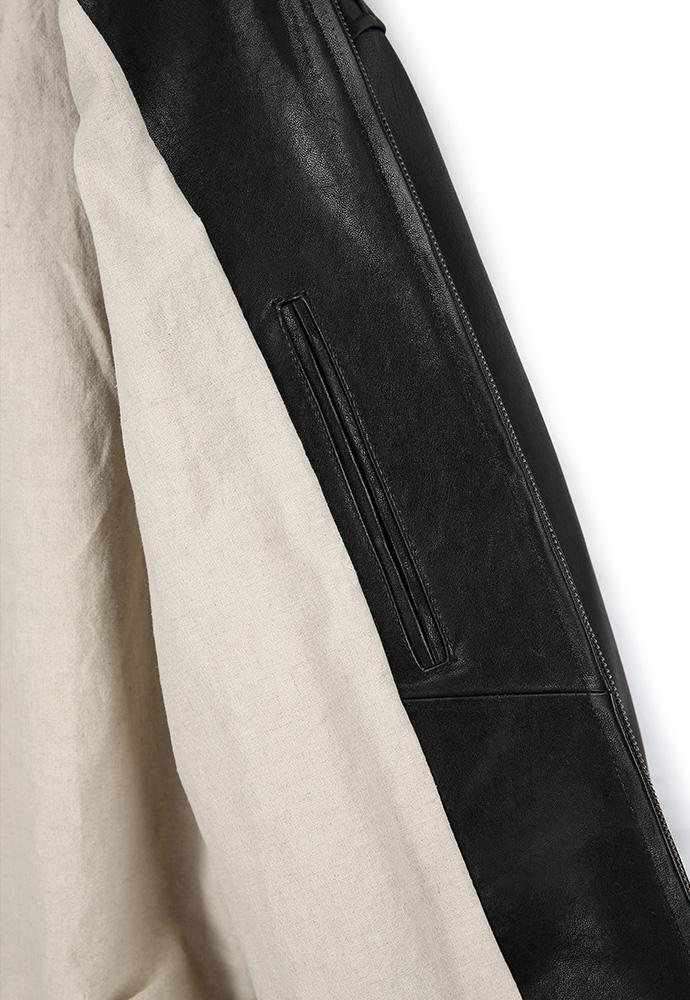 Art if acts - Lambskin Leather Blouson (Black) product image 13 | TRAB K-Fashion Australia