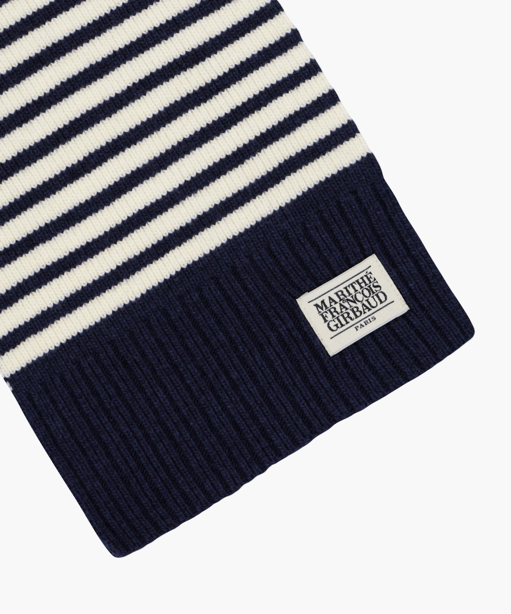 Marithe & Francois Girbaud - Classic Logo Knit Muffler (Navy) product image 3 | TRAB K-Fashion Australia