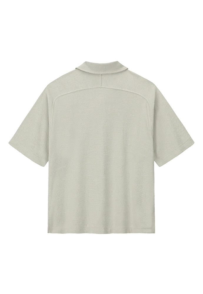 Art if acts - Terry Half Zip-up Shirt (Light Grey) product image 8 | TRAB K-Fashion Australia