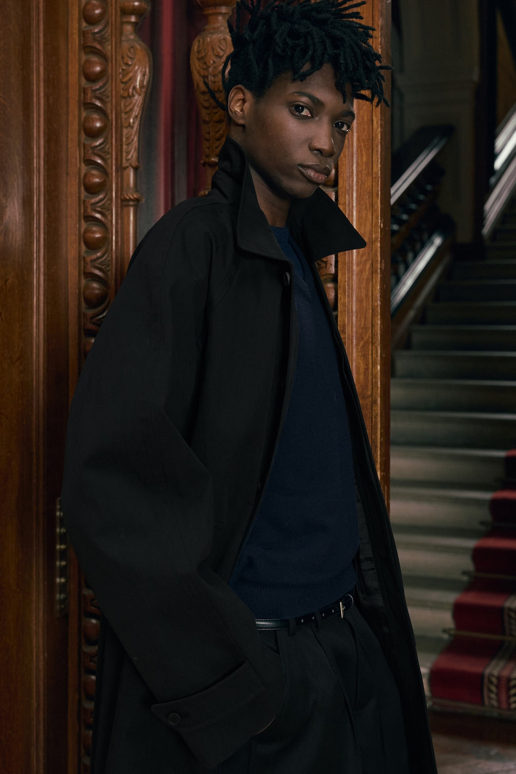 STU - Raglan Mac Coat (Black) product image 13 | TRAB K-Fashion Australia