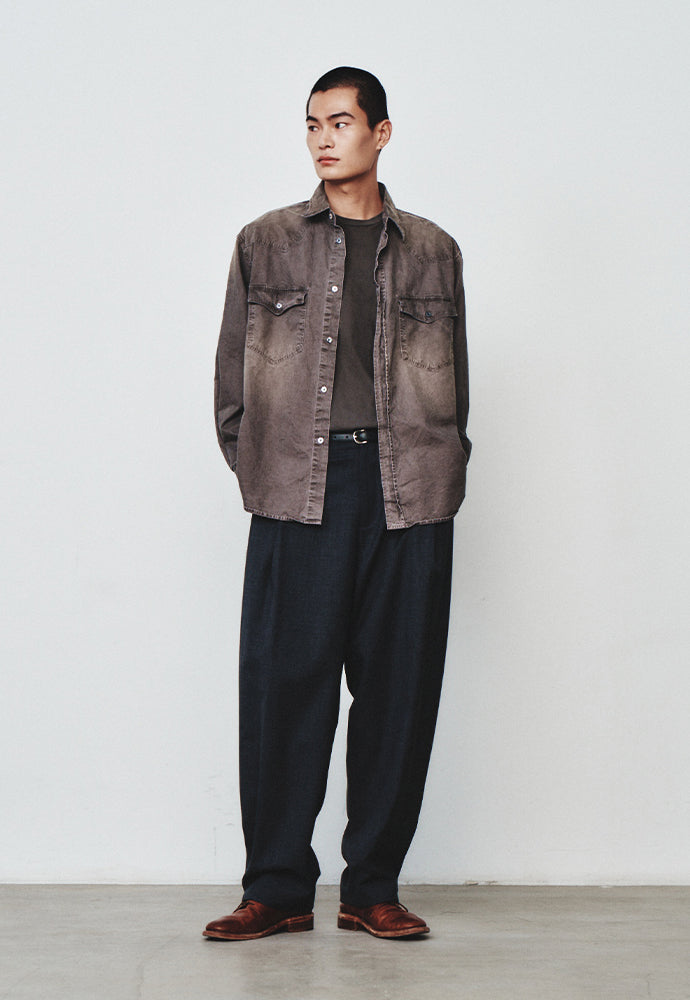 Art if acts - Vintage Western Shirt (Moss Grey) product image 5 | TRAB K-Fashion Australia