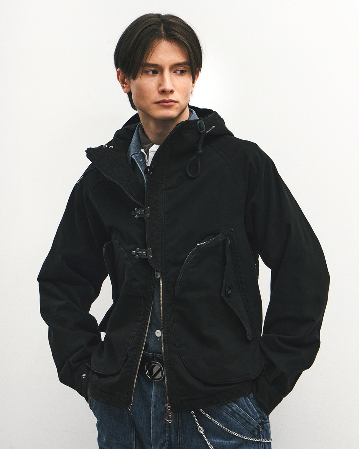 Eastlogue - Deck Hoodie Parka (Black Moleskin) product image 3 | TRAB K-Fashion Australia