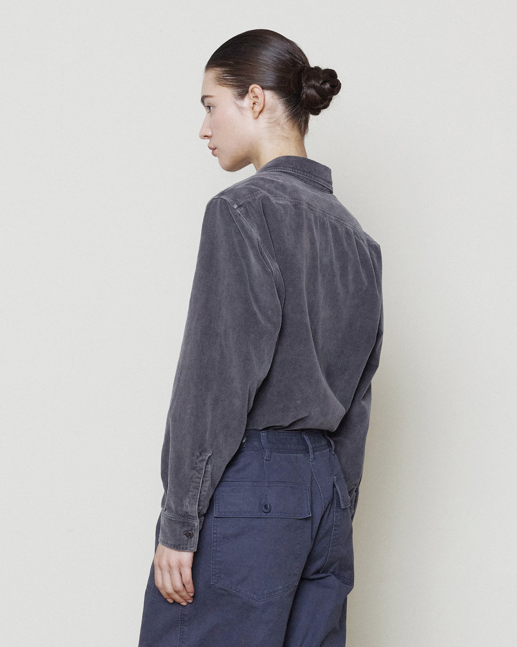 Brownyard - Garment Dyed Corduroy Shirt (Navy) product image 2 | TRAB K-Fashion Australia