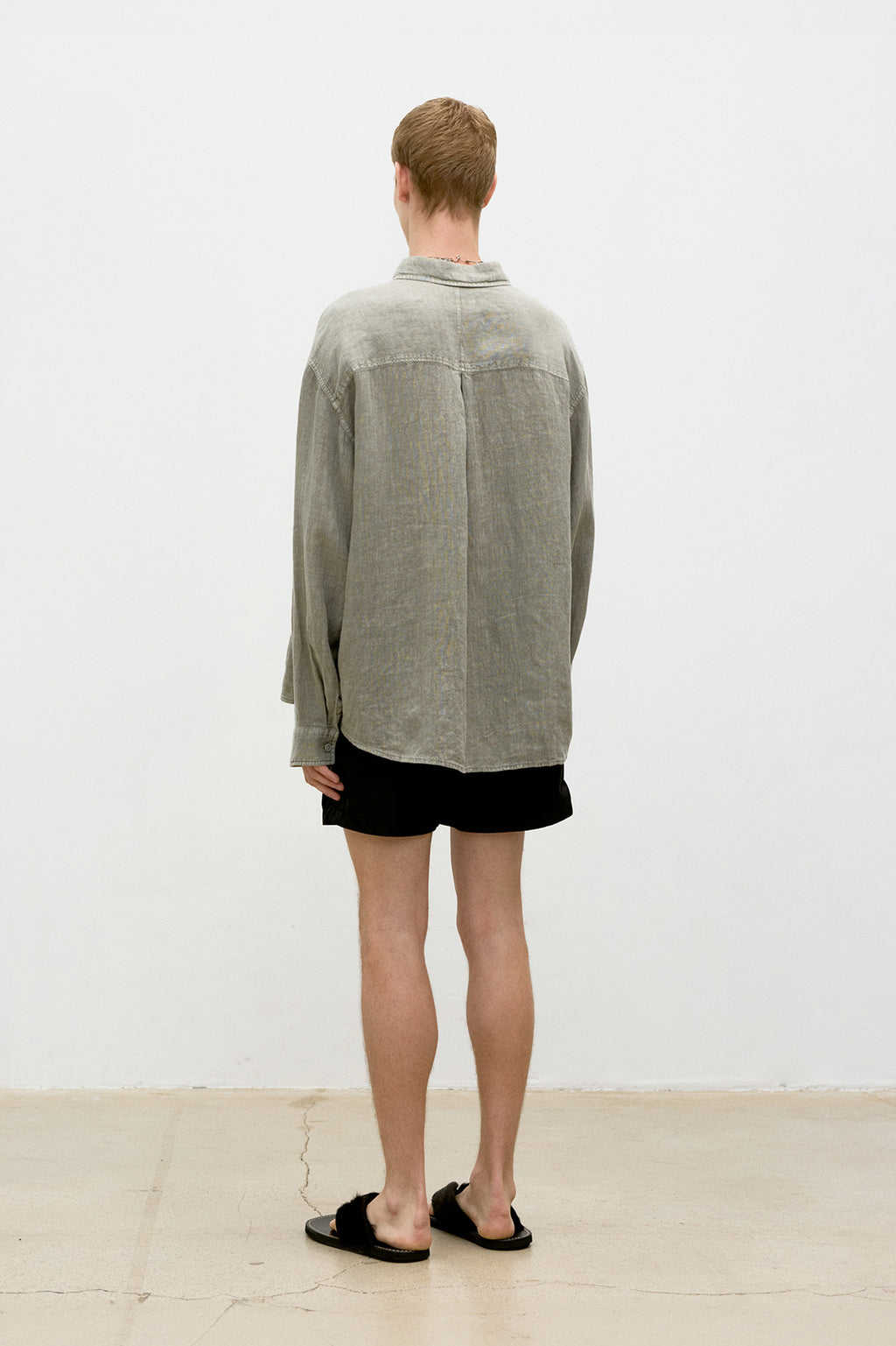 Coor - Linen Dyed Oversized Shirt (Washed Sand Beige) product image 4 | TRAB K-Fashion Australia