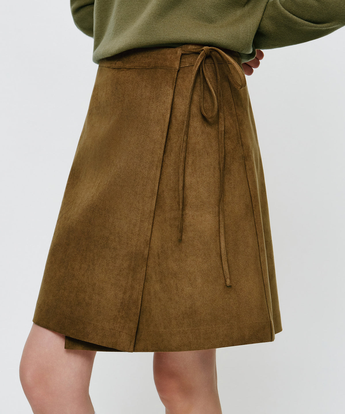 Marithe & Francois Girbaud - Suede Wrap Skirt (Camel) product image 2 | TRAB K-Fashion Australia