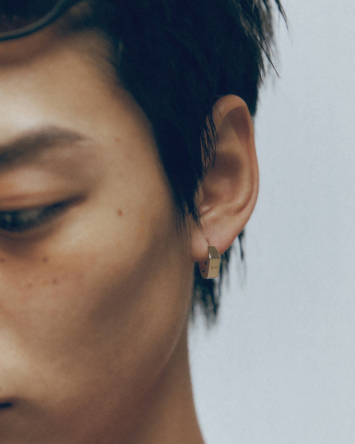 Numbering - A13 Signet Earrings #7124 product image 2 | TRAB K-Fashion Australia