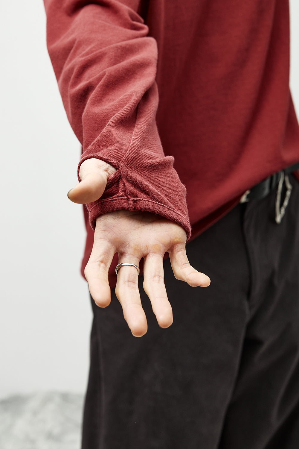 Hatchingroom - Double Henley Neck Tee Bleached (Red) product image 12 | TRAB K-Fashion Australia