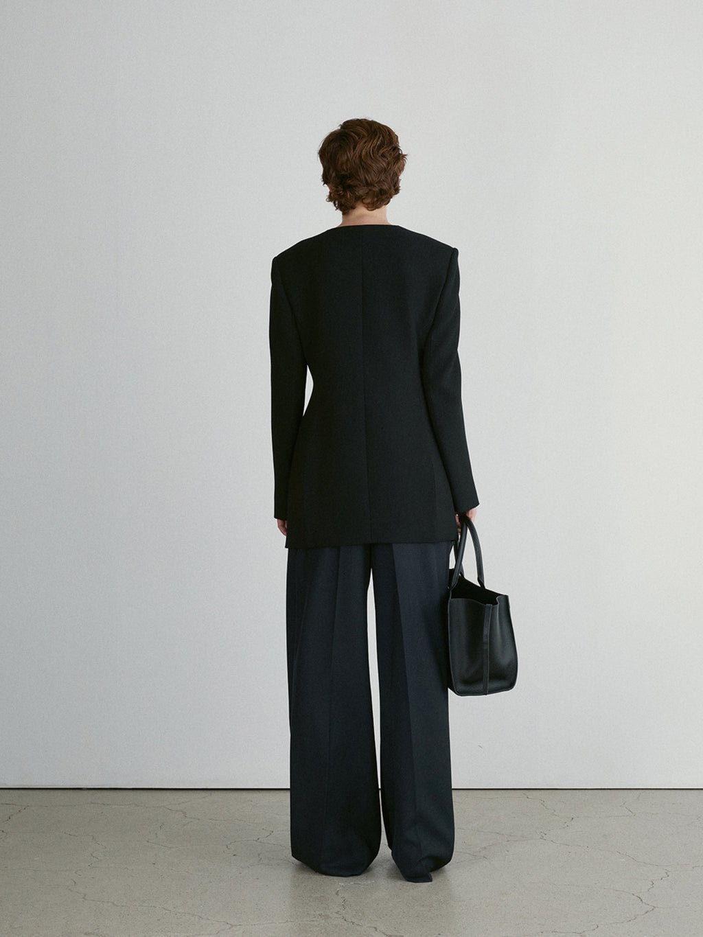 Recto - Rc Signature Curved Neck Long Jacket (Black) product image 4 | TRAB K-Fashion Australia