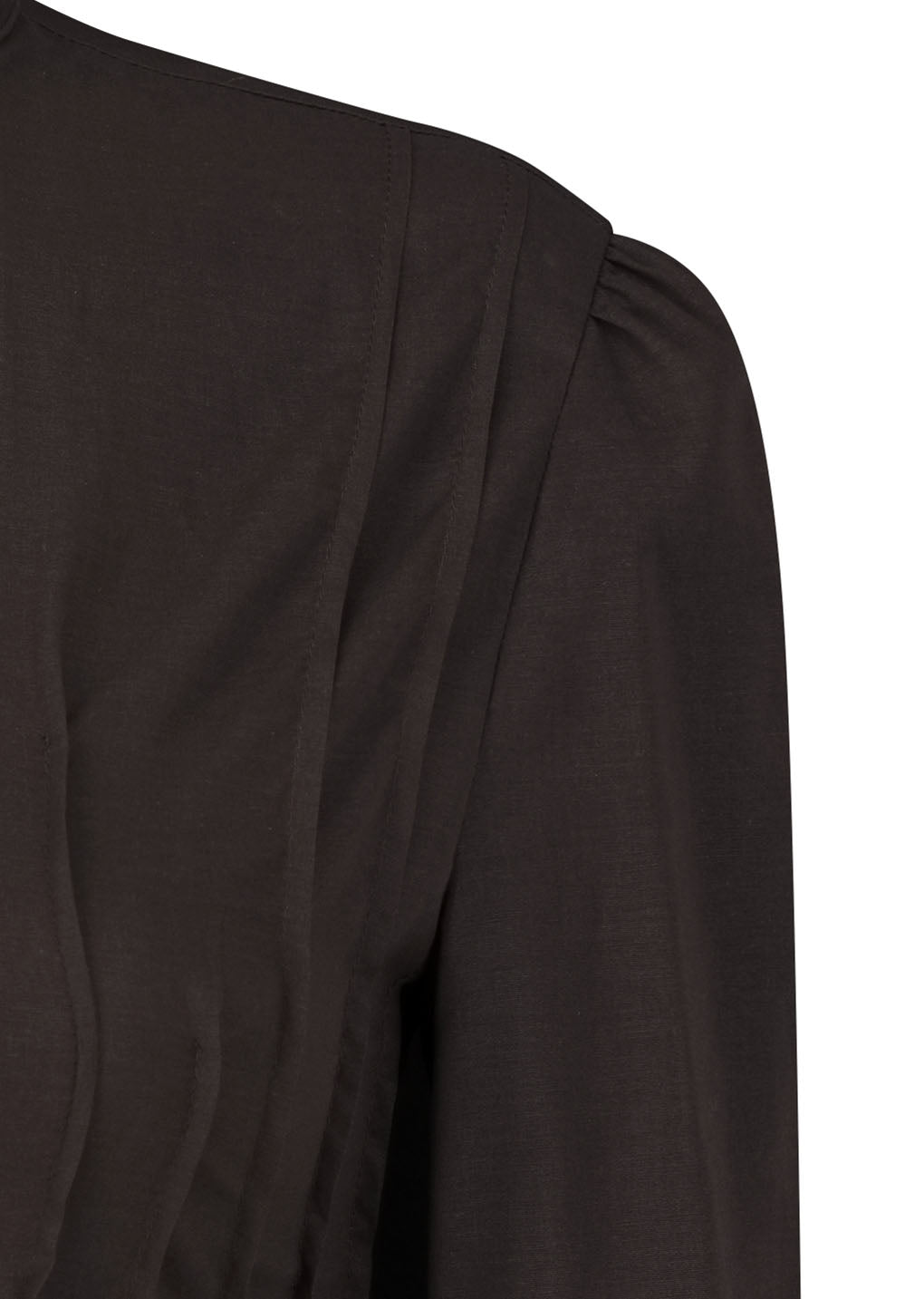 Amomento - Pintuck Slim Shirt (Brown) product image 5 | TRAB K-Fashion Australia