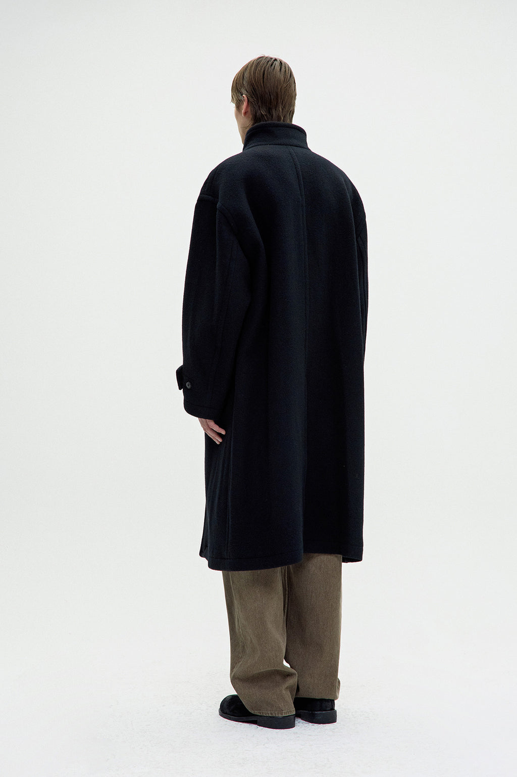Coor - Virgin Wool High Neck Coat (Black) product image 4 | TRAB K-Fashion Australia