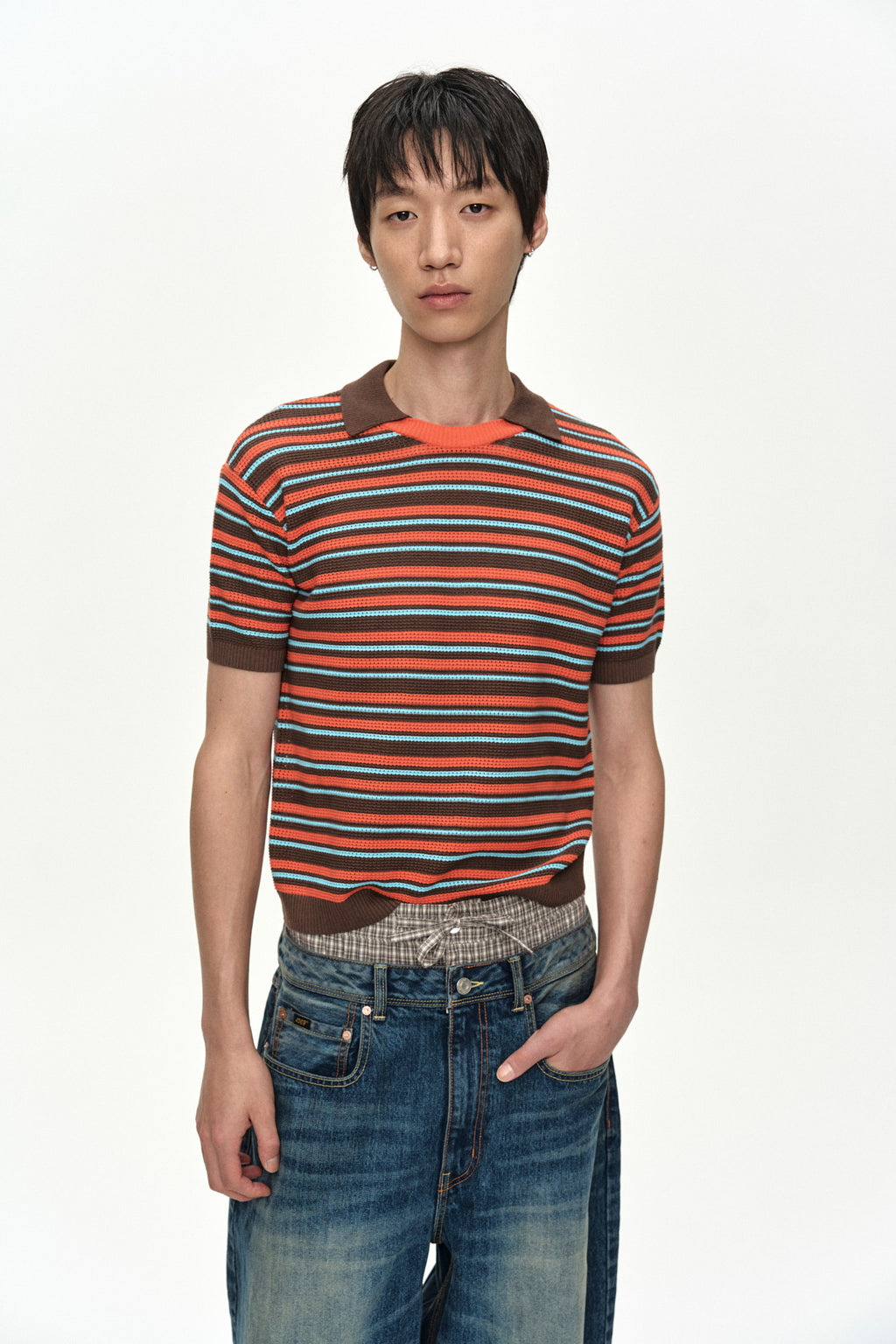 Andersson Bell - Unisex Trunk Layered Wide-Leg Jeans (Blue) product image 11 | TRAB K-Fashion Australia